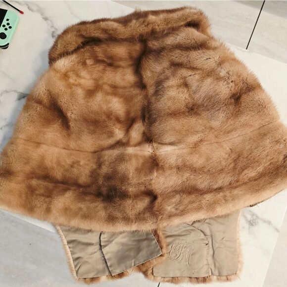 Vintage Nicholas Ungar Real Mink Fur Stole Cape - Picture 5 of 10